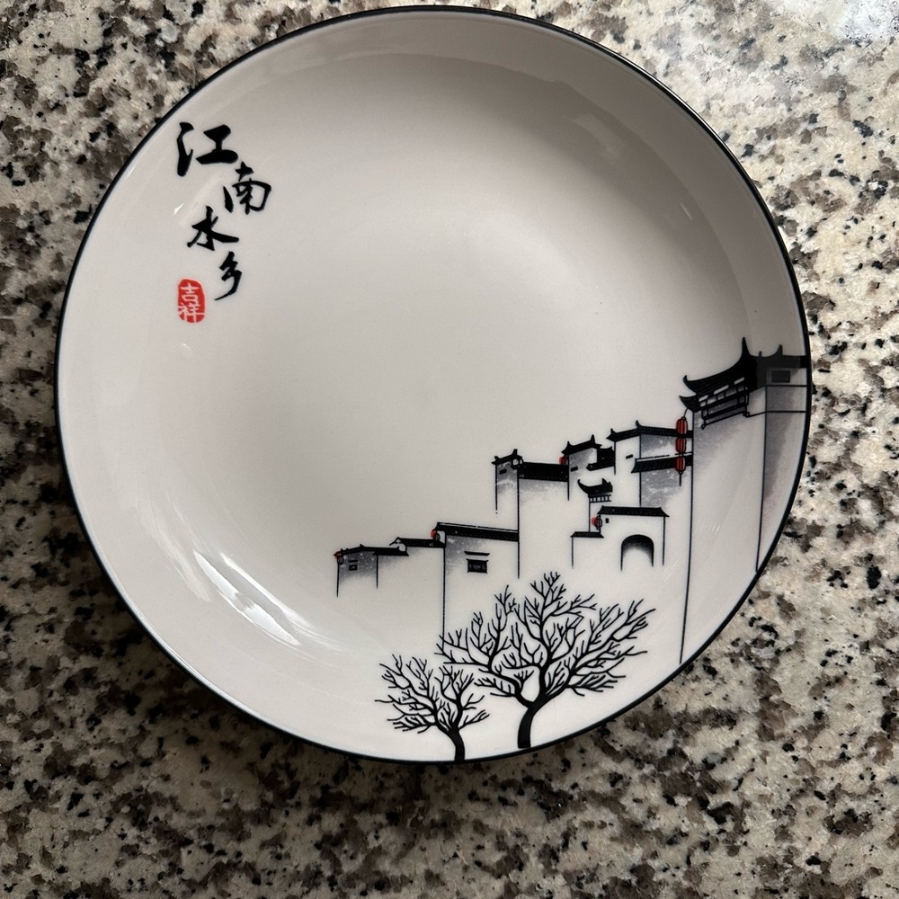 Jiangnan Water Village Chinese Plate